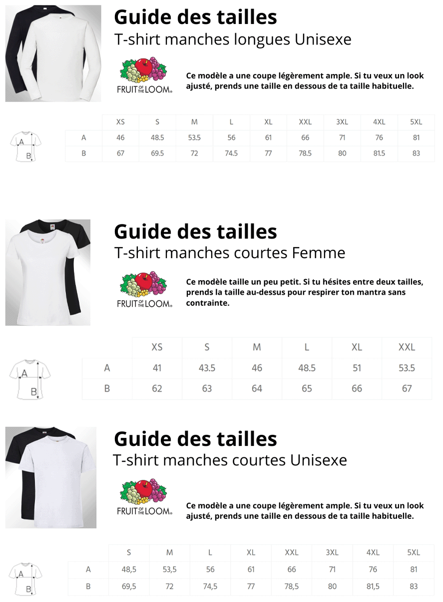 Guide des tailles PÜP